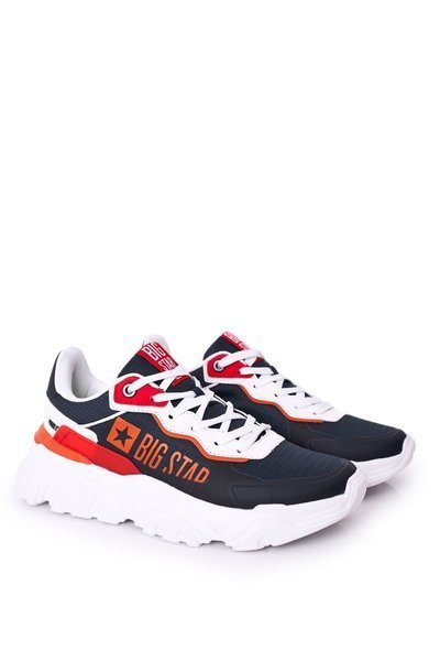 Men's Sport Shoes Memory Foam Big Star HH174207 Navy-White