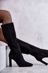 Women's Knee-High Boots Eco-Suede Black Truly Love
