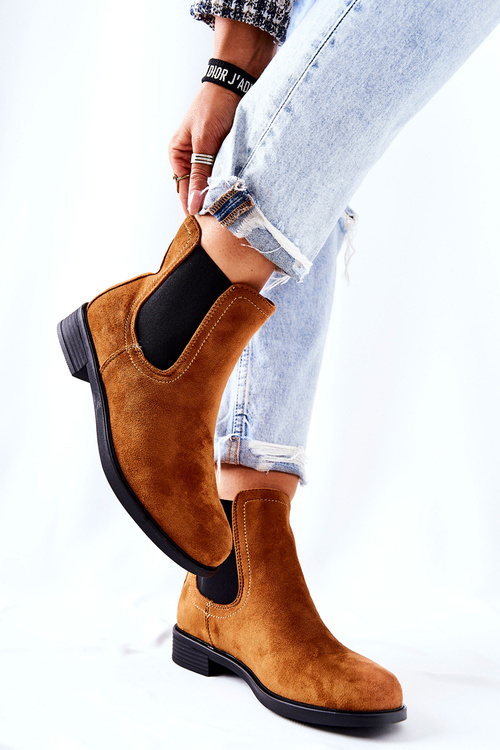 Suede Lace-up Boots Camel Astate