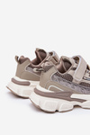 Sneakers Sport Shoes For Kids With Velcro Khaki Ronivelle