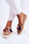 Tenisówki Trampki Damskie Slip-On Brązowe Venira