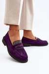 Women's Embellished Moccasins Purple Dananei