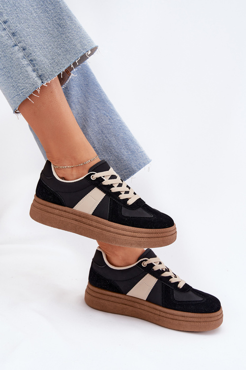 Women's Platform Sneakers Black Dovina