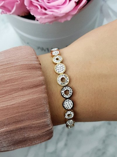 Women's Steel Bracelet With Zirconia Infinity Gold Vien