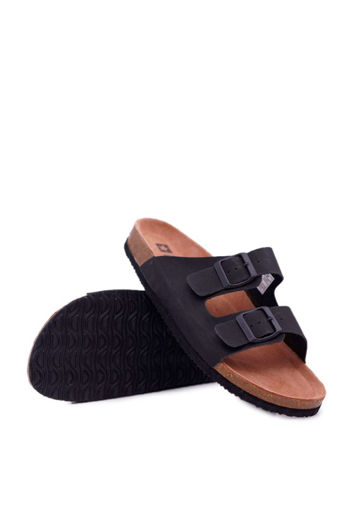 Men's Flip Flops With Buckles Big Star Black DD174605