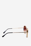 Women's Sunglasses with Glitter Inserts UV400 Gold