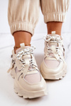 Buty Sportowe Sneakersy Damskie Beżowe GOE JJ2N4082