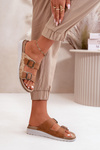 Women's Comfortable Sandals With Buckles Brown Inblu CN000033