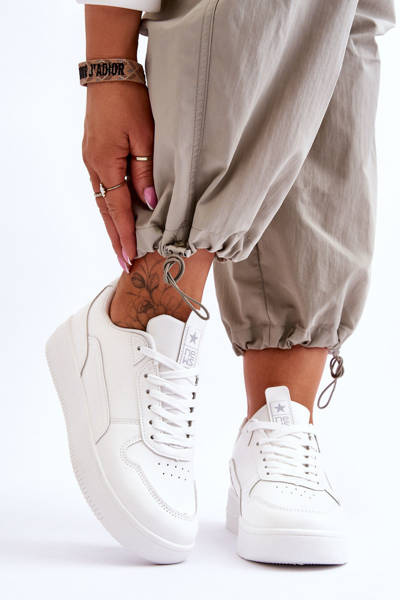 Sportowe Buty Damskie Klasyczne Białe Juliano