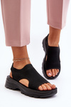 Women's Sport Sandals on Thick Sole Black Deinaleia