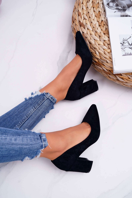 Women's Stiletto High Boots Suede Black Femmini