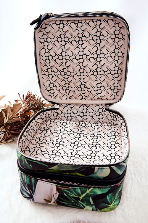 Large Cosmetic Case Leaves NOBO L0020-CM08 Black