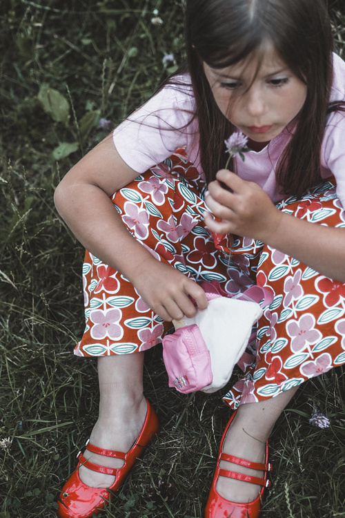 Red Patent Leather Children's Ballerina Flats with Straps Margenis