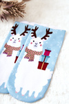Socks Lama With Gifts Blue
