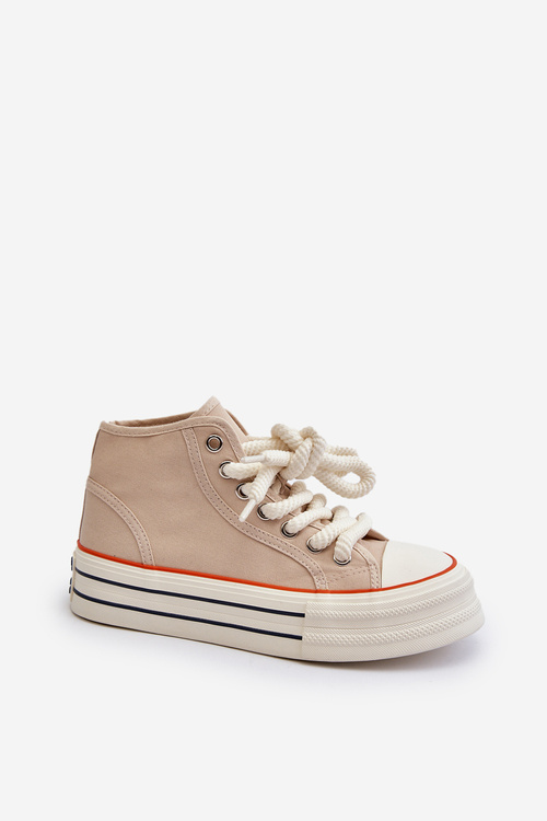 Women's Platform Sneakers Beige Aineri