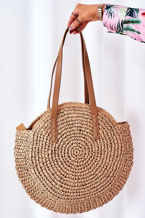 Braided Shoulder Bag BRUNO ROSSI Camel
