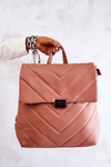 Kožený velký prošívaný batoh Pink Gwendie