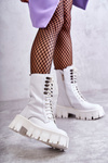 Leather warm boots GOE KK2N4012 White