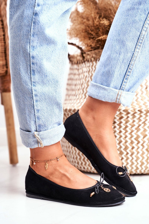 Women's Ballerinas Lu Boo Black Suede Layla