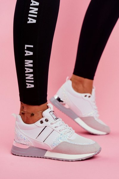 Sportowe Damskie Buty Białe Himme