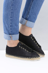 Lu Boo | Black Brocade Fairy Linen Espadrilles