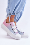 Low Platform Sneakers Big Star LL274A187 Pink and Blue