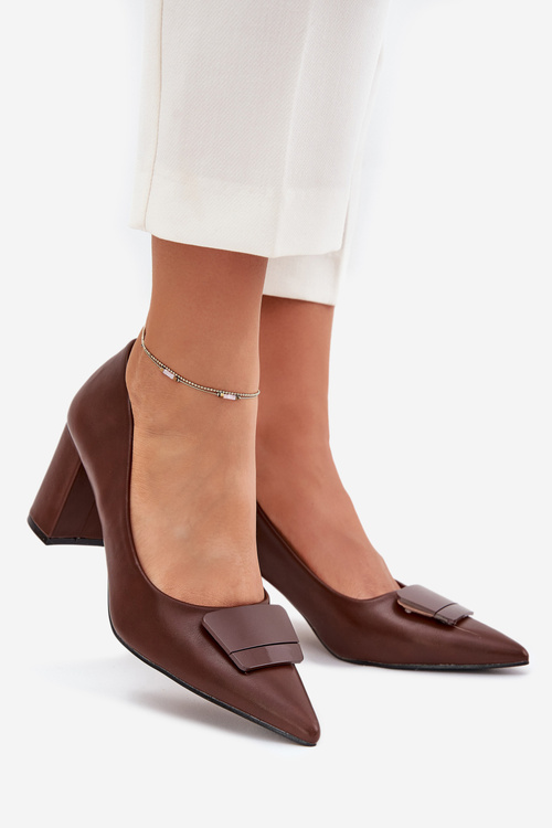 Heels With Decoration Brown Celira