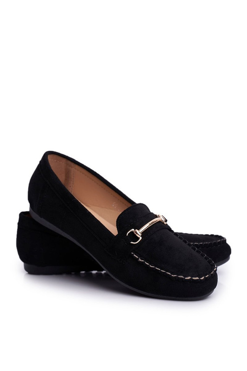 Women's Suede Moccasins Black Dive