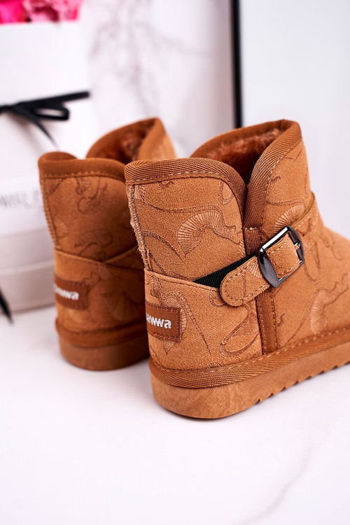 Children's Snow Boots With Fur Camel Kawai