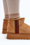 Women's Snow Boots On Platform Insulated Camel Lomessa
