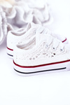 Children's Sneakers With Lace White Roly-Poly