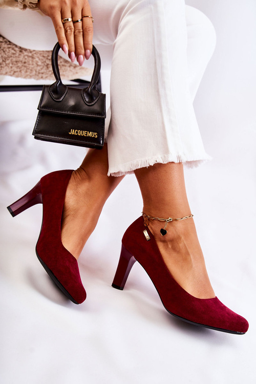 Women's Sergio Leone Maroon Suede Orsola pumps