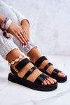 Fragrant Rubber Sandals With Velcro ZAXY HH285285 Black