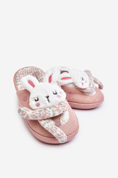 Children's slippers with thick soles pink bunnies Dasca