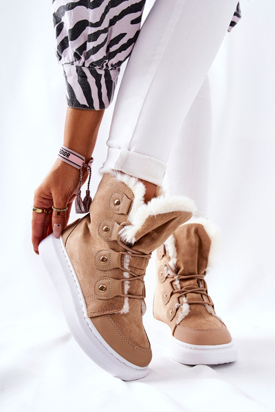 Fleece-lined Boots Beige Hoppy