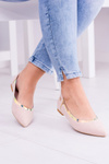 Lu Boo Transparent Holographic Pink Pointed Ballerinas Lison