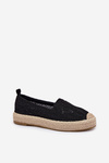 Espadryle Damskie Na Platformie Czarne Vinceza 17392