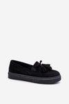 Women's Black Fringed Espadrilles Elorvia