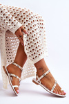 Women's Sandals With Decorative Shells White Verdem