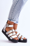Sandals On A Massive Platform Silver Lisbona