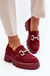 Women's Loafers With Decoration Burgundy Ellise