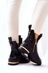 Warm-up boots opening Crocodile Pattern Black Crolisia