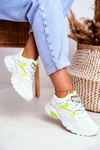 Sport Women White Shoes Lu Boo Yellow Dazzle Me