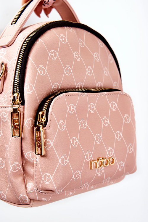 Women's Leather Backpack NOBO L1341-C004 Pink