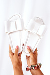 Rubber Slippers With A Bow White April