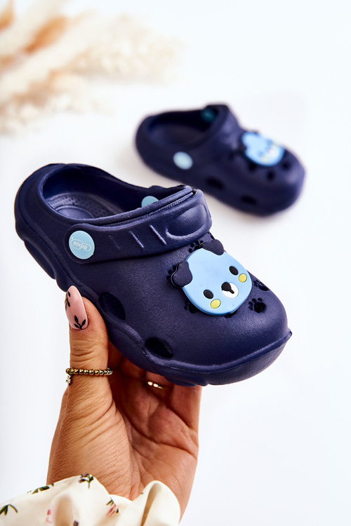 Children's Slippers Kroks Bear Befado 159X110 Navy Blue