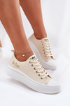 Women's Sneakers On A Platform Beige Lee Cooper LCW-24-44-2464L