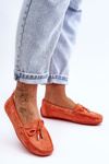 Women's Suede Moccasins Orange Si Passione