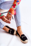 Espadryle Klasyczne Wsuwane Damskie Czarne Oresa