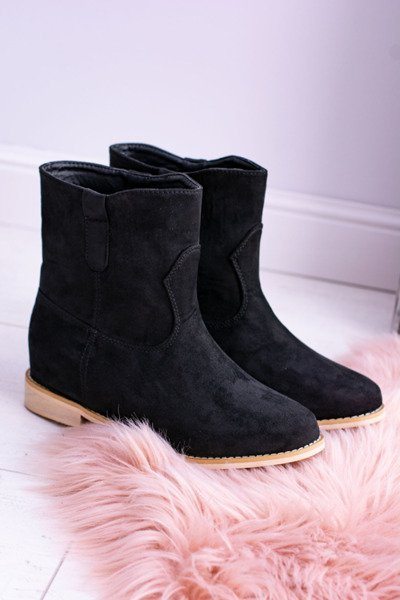Lu Boo Black Trinity Slip-on Ankle Booties
